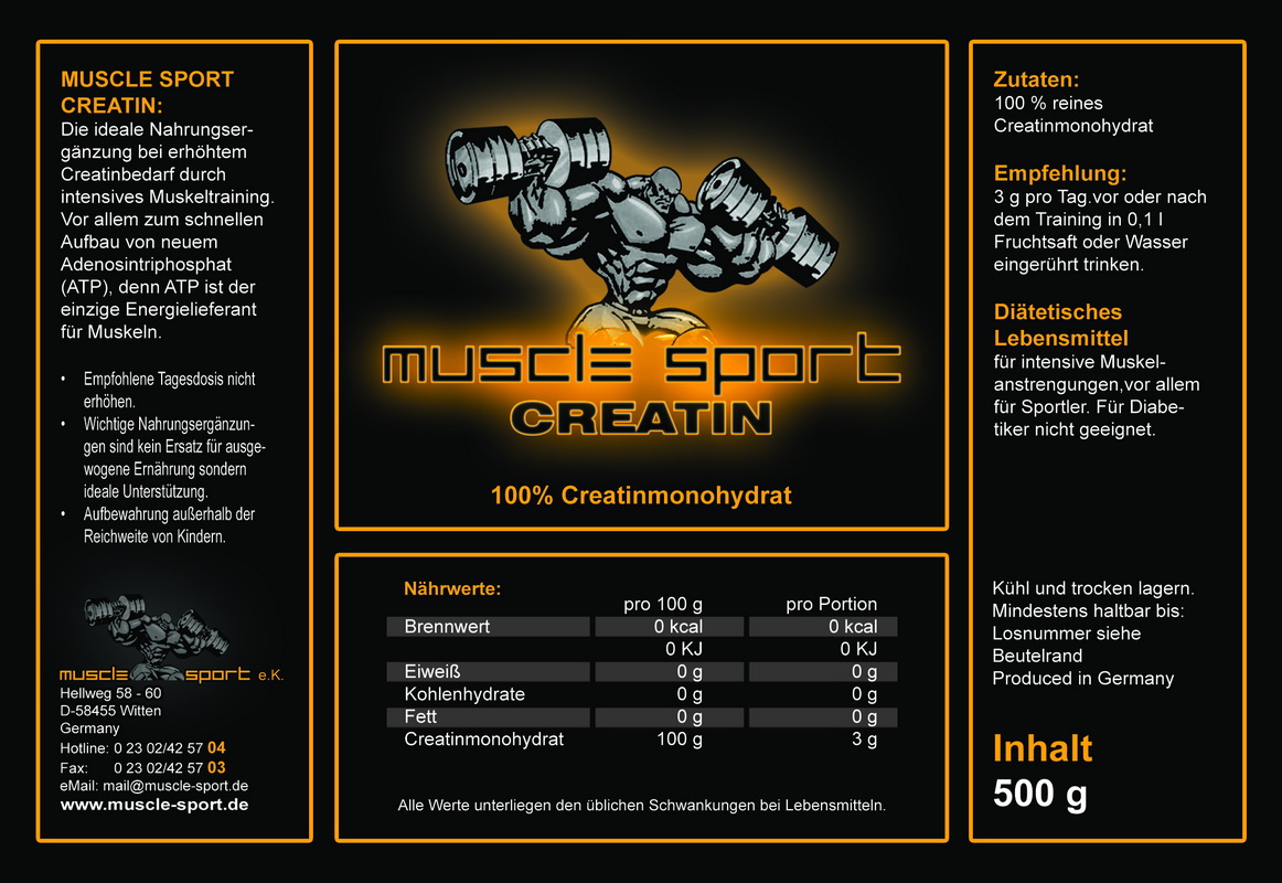 Musclesport Label Creatin Dose