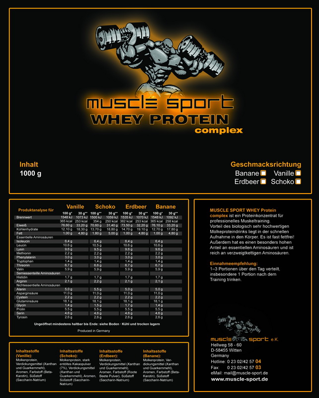 Musclesport Label Whey Protein Tüte